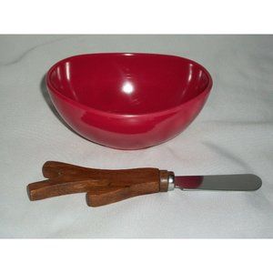 Red Antler Spreader Set Christmas Holiday Appetize
